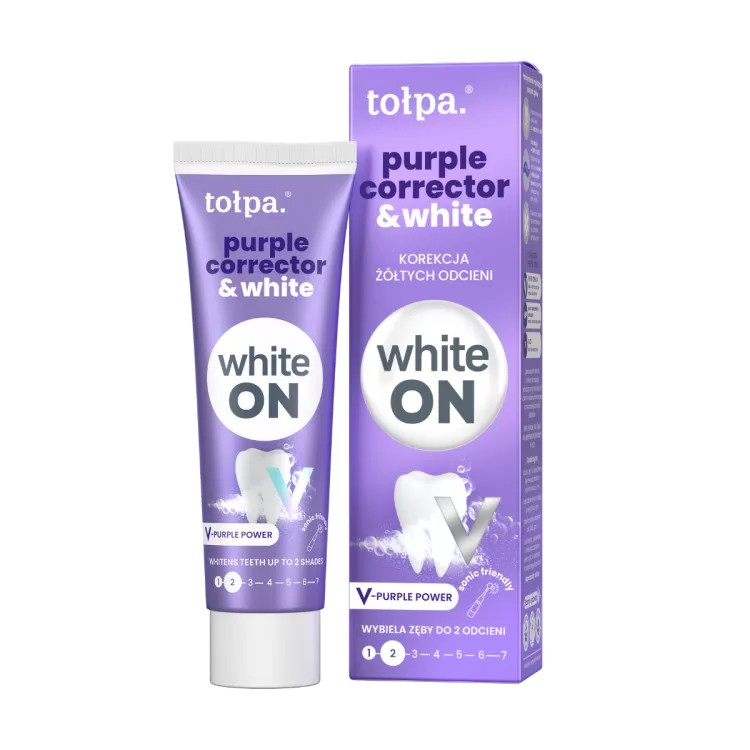 Pasta do zębów z fioletowym pigmentem Pasta do zębów z fioletowym pigmentem