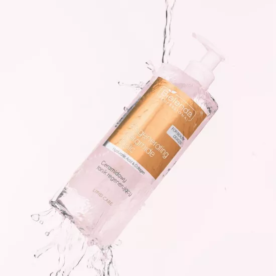 ceramidowy tonik regenerujący do twarzy z kolagenem i kwasem hialuronowym