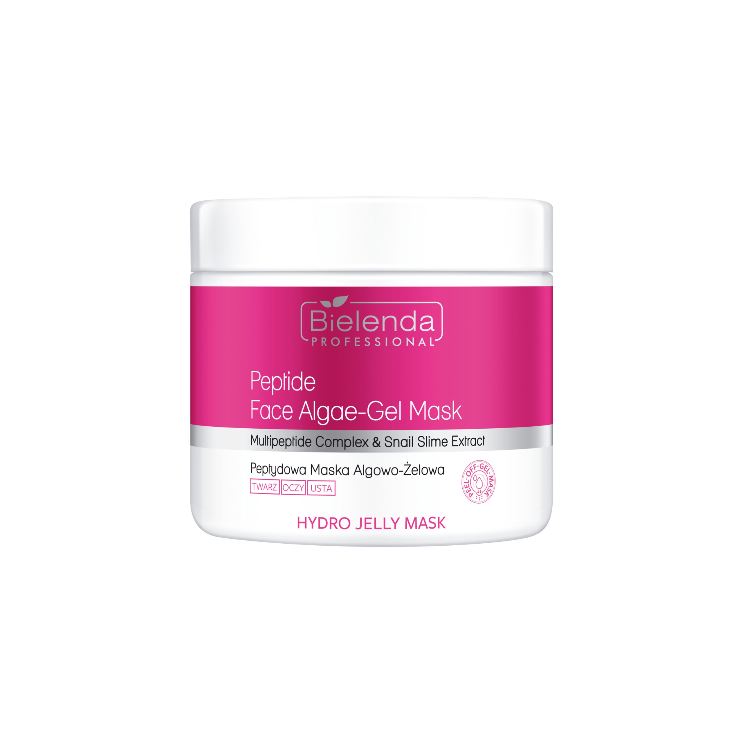 Альгинатно-гелевая маска для лица Bielenda Professional Hydro Jelly Mask антивозрастная, с пептидами и муцином улитки, 190 г