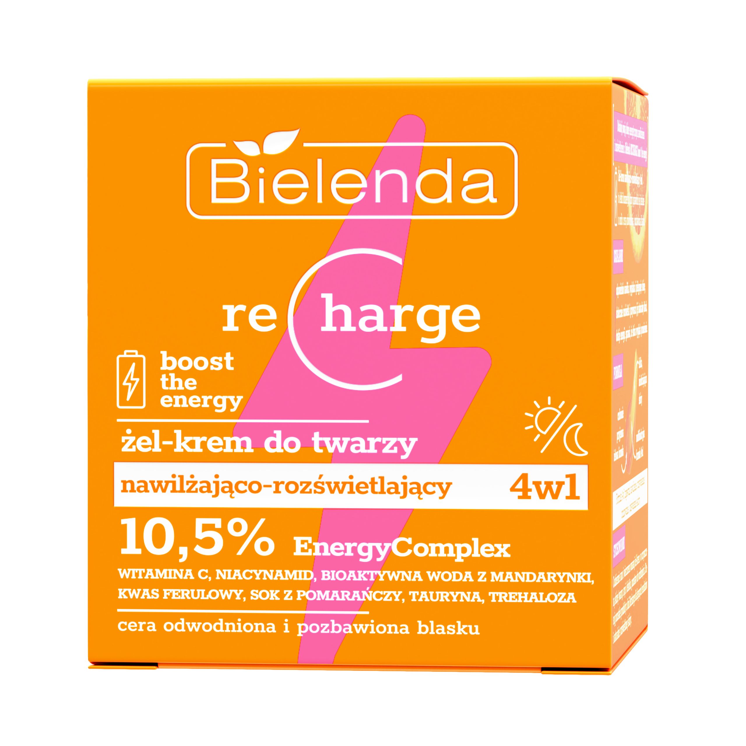 Гель-крем для лица Bielenda Recharge 4 в 1 увлажняющий, придающий сияние, для сухой и обезвоженной кожи, 50 мл — фото 7