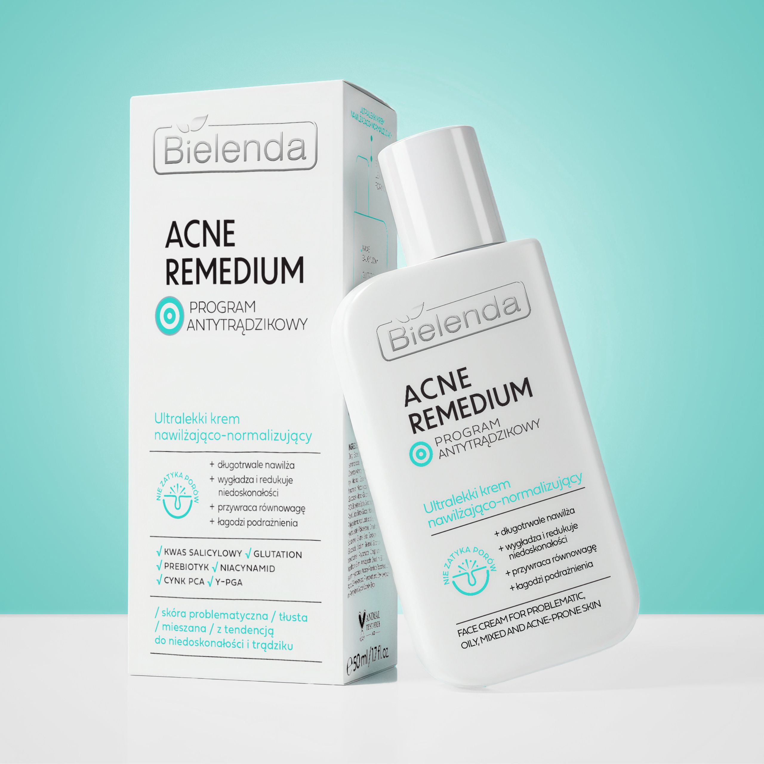 Крем для лица Bielenda Acne Remedium ультралегкий, нормализующий, для жирной и проблемной кожи, 50 мл — фото 3