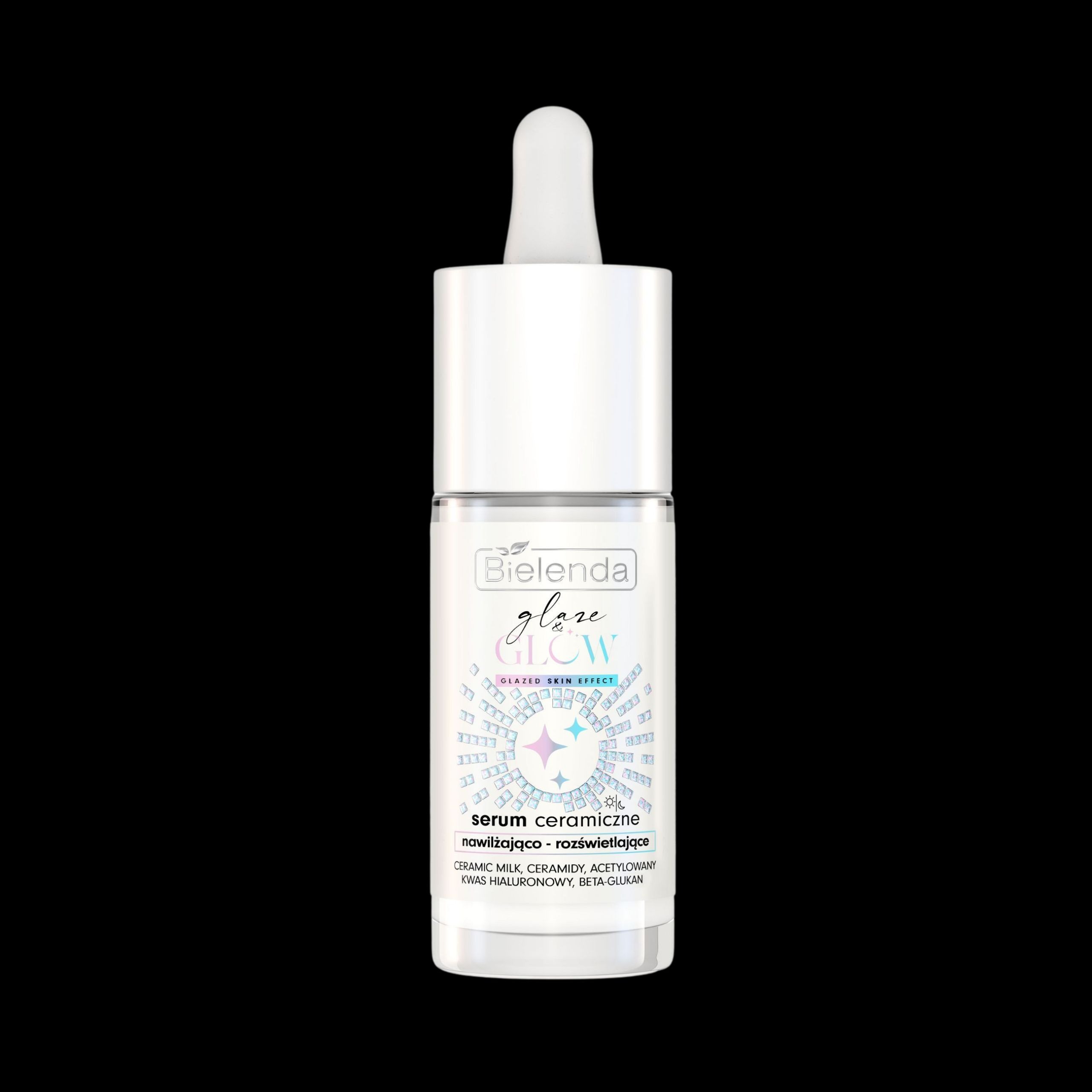 Сыворотка для лица Bielenda Glazed Skin Effect керамидная, увлажняющая и придающая сияние, для сухой кожи