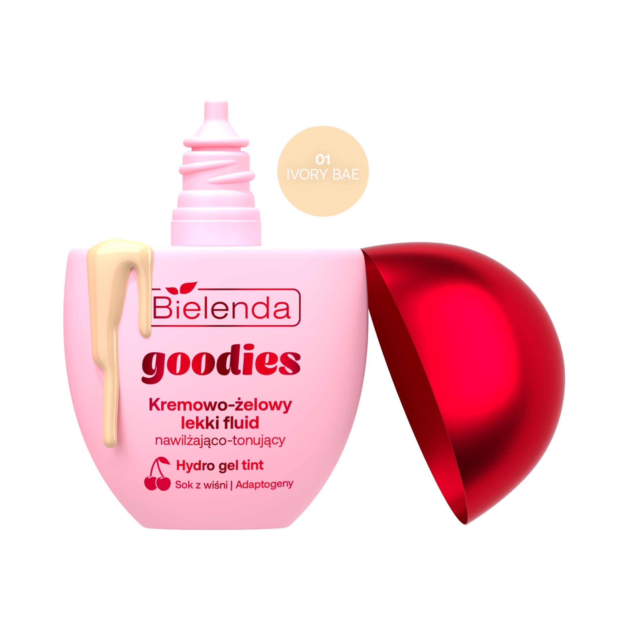 Тонирующий флюид для лица Bielenda Goodies увлажняющий, оттенок 01 Ivory Bae, 40 мл — фото 3