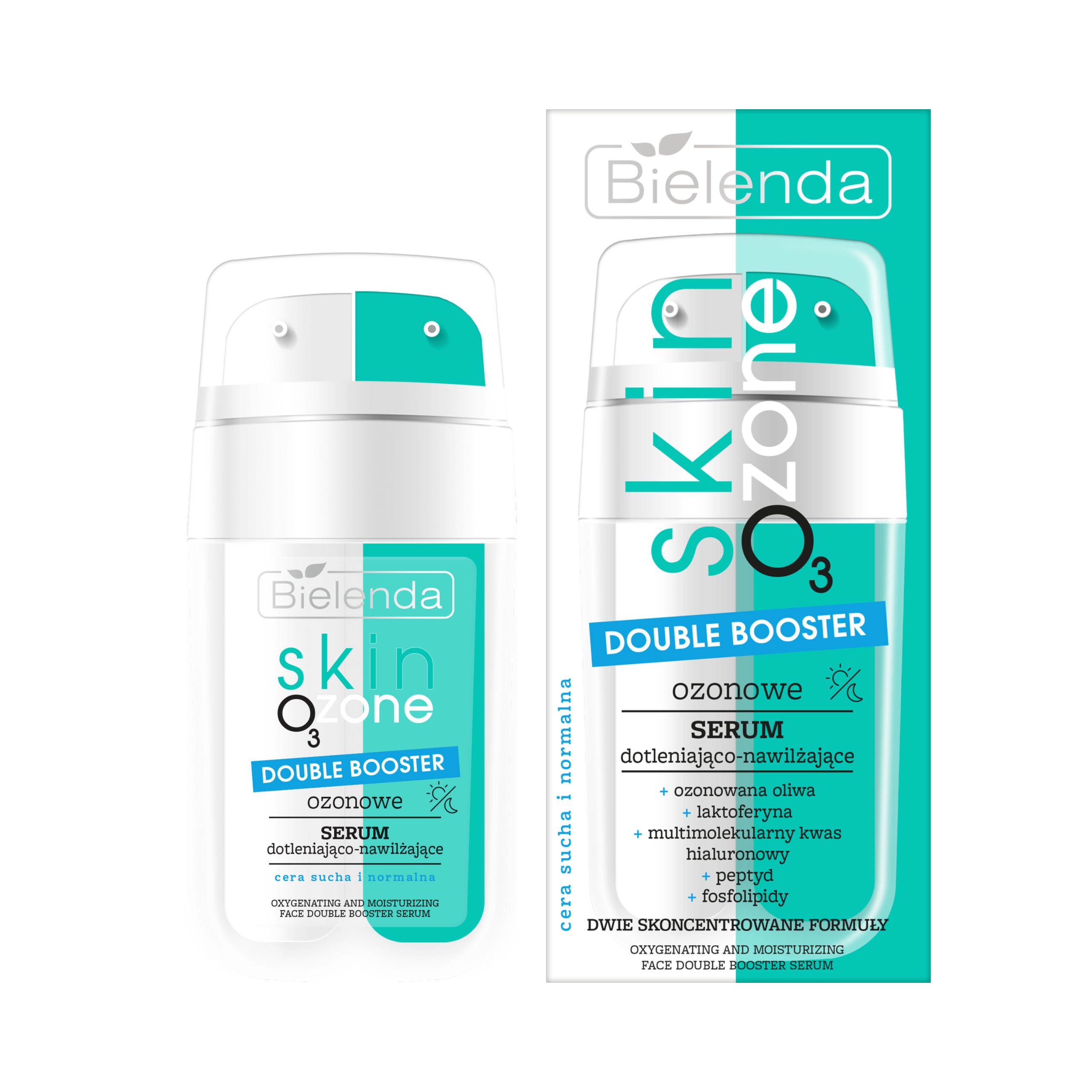 Double booster ozonowe serum dotleniająco - nawilżające, 2x7