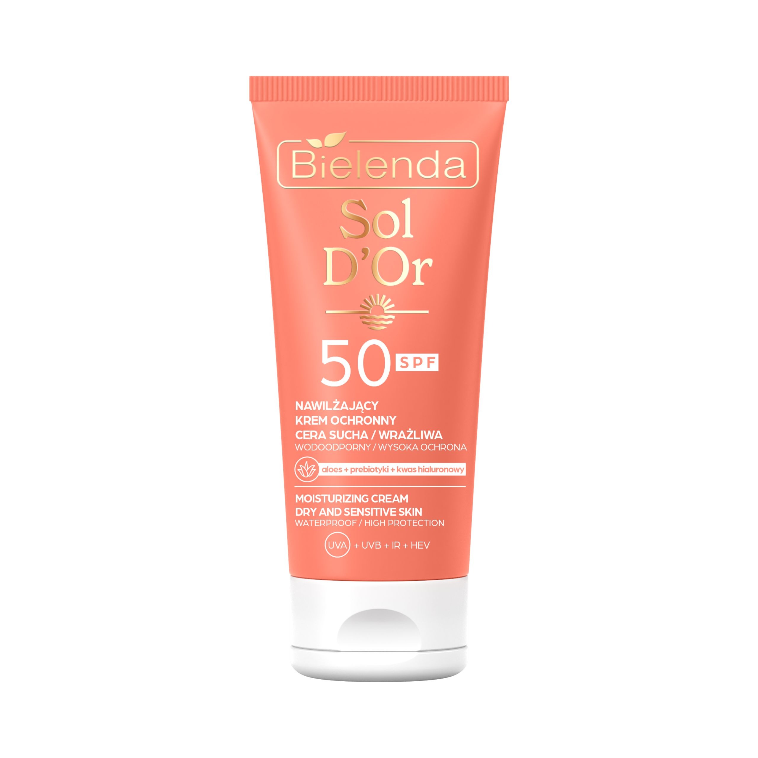 Солнцезащитный крем для лица Bielenda Sol D'Or SPF 50, для сухой и чувствительной кожи, 50 мл