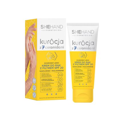  Ochronny lekki krem do rąk z filtrem spf 20 nawilżenie + rozjaśnienie