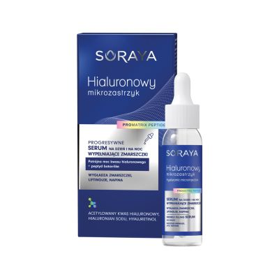 Progresywne serum wypełniające zmarszczki na dzień i na noc, kwas hialuronowy i peptyd botox - like