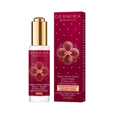 Ekskluzywne serum - multi eliksir stymulujący odbudowę skóry, na dzień 