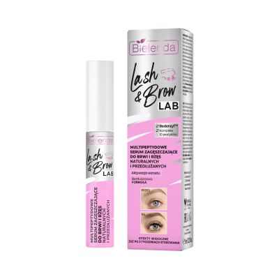Multipeptydowe serum zagęszczające do brwi i rzęs naturalnych i przedłużanych