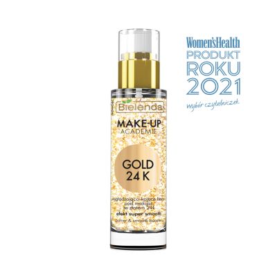 Wygładzająco-kojąca baza pod makijaż ze złotem 24k 
