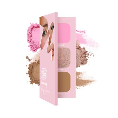 Paleta do konturowania twarzy- róż, roświetlacz, bronzer odcień blonde- Finezyjna Poetka
