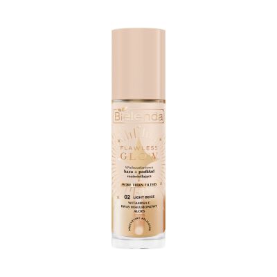 Wielozadaniowa rozświetlająca baza + podkład, 02 Light Beige