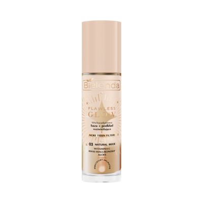 Wielozadaniowa rozświetlająca baza + podkład, 03 Natural Beige