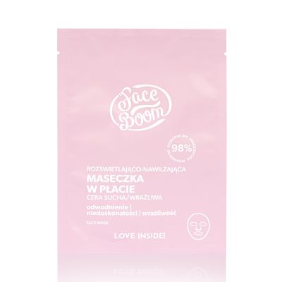 Nawilżająco-rozświetlająca maseczka w płacie Błyszcząca Panienka