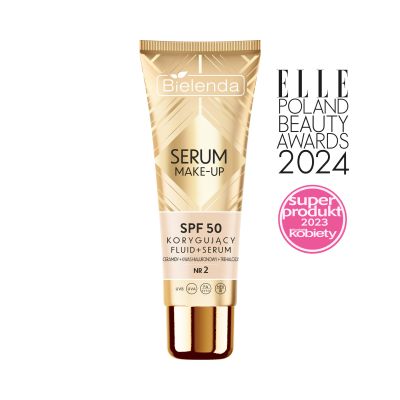Korygujący fluid+serum SPF50 do każdego typu cery, odcień nr 2 Korygujący fluid+serum SPF50 do każdego typu cery, odcień nr 2