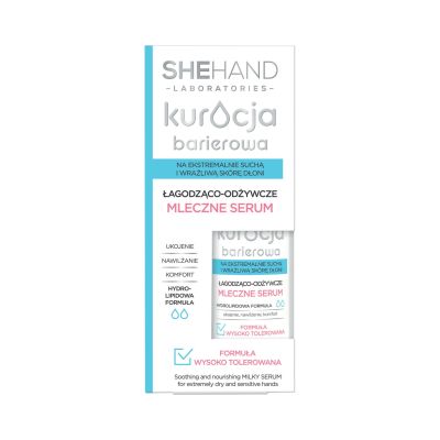 Łagodząco - odżywcze MLECZNE SERUM na ekstremalnie suchą i wrażliwą skórę dłoni Łagodząco - odżywcze MLECZNE SERUM na ekstremalnie suchą i wrażliwą skórę dłoni