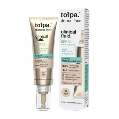 Fluid kryjący do twarzy przeciw niedoskonałościom spf 30, 01 light 