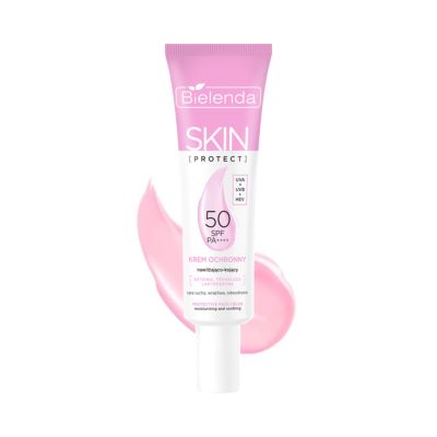 Krem ochronny SPF 50 nawilżająco - kojący PA++++, UVA + UVB + HEV Krem ochronny SPF 50 nawilżająco - kojący PA++++, UVA + UVB + HEV