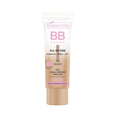 BB CREAM skóra mieszana i tłusta odcień 02 śniady BB CREAM skóra mieszana i tłusta odcień 02 śniady