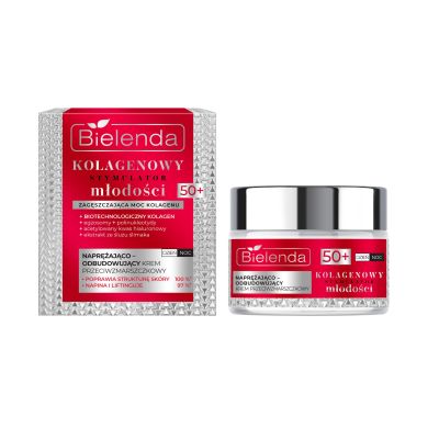 Naprężająco - odbudowujący krem przeciwzmarszczkowy 50+, dzień/ noc