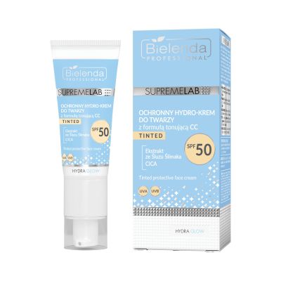 Ochronny hydro-krem do twarzy z formułą tonującą CC SPF 50