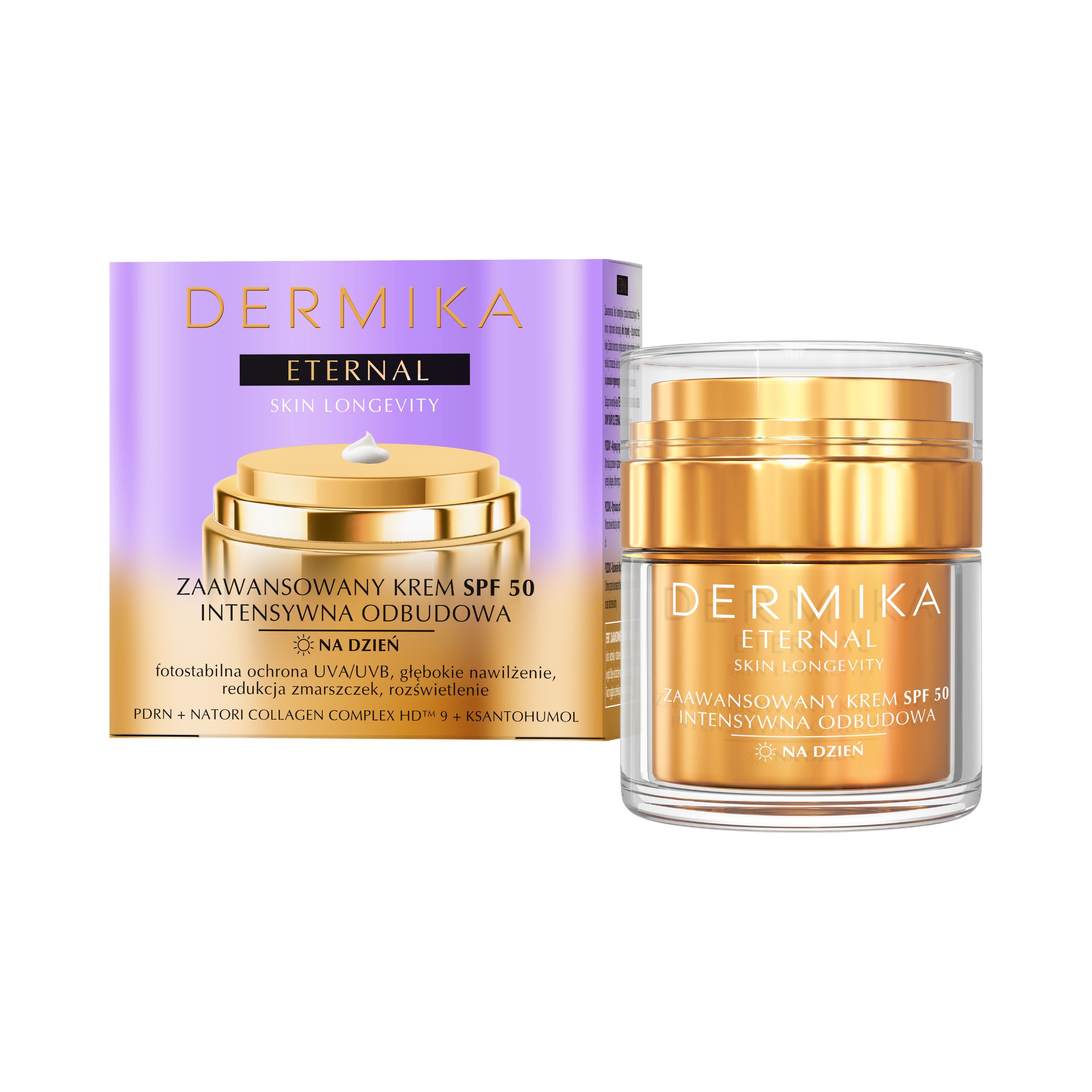 Дневной крем для лица Dermika Eternal Интенсивное восстановление, SPF 50, для зрелой кожи, 50 мл