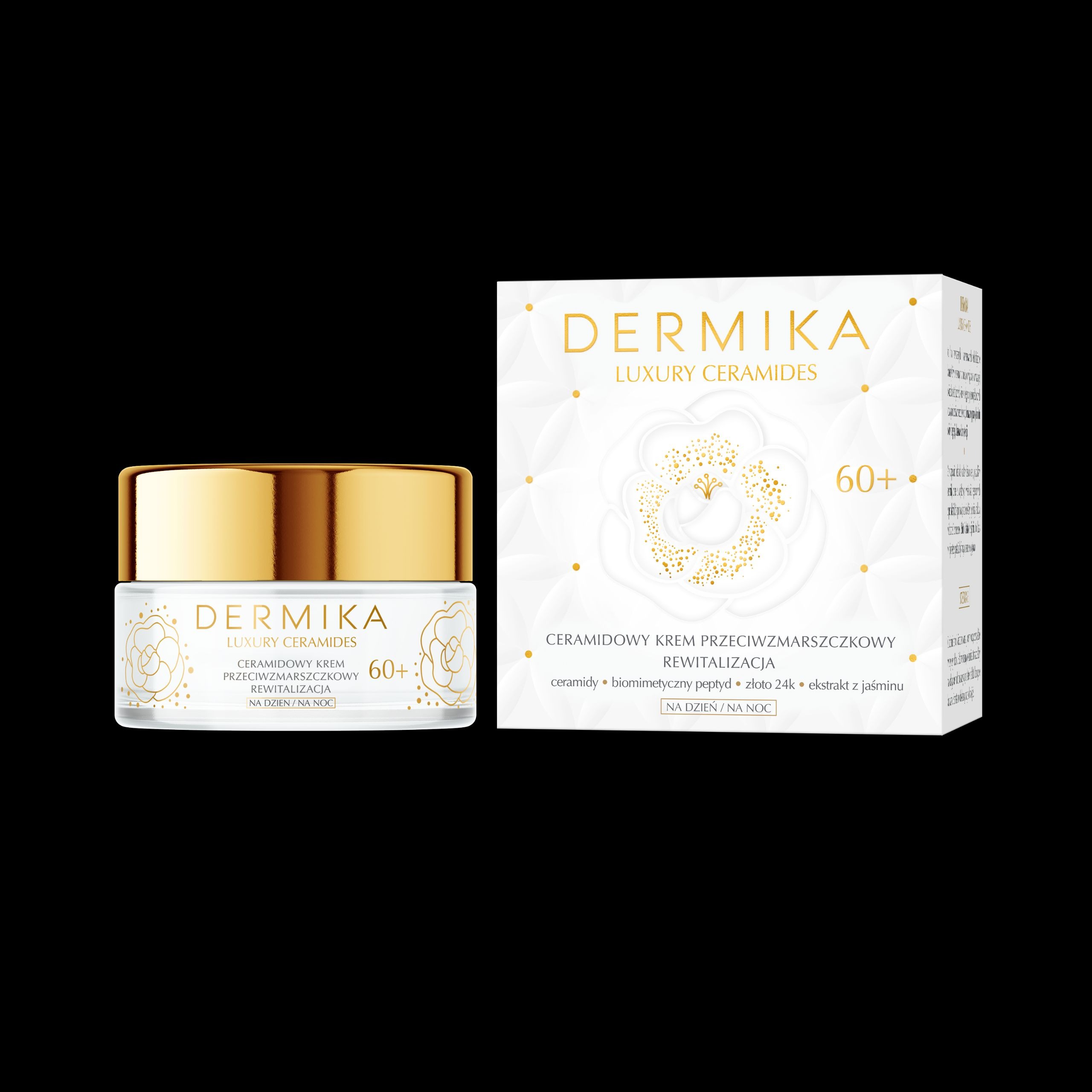 Крем для лица Dermika Luxury Ceramides 60+ против морщин, с церамидами, для зрелой кожи, 50 мл