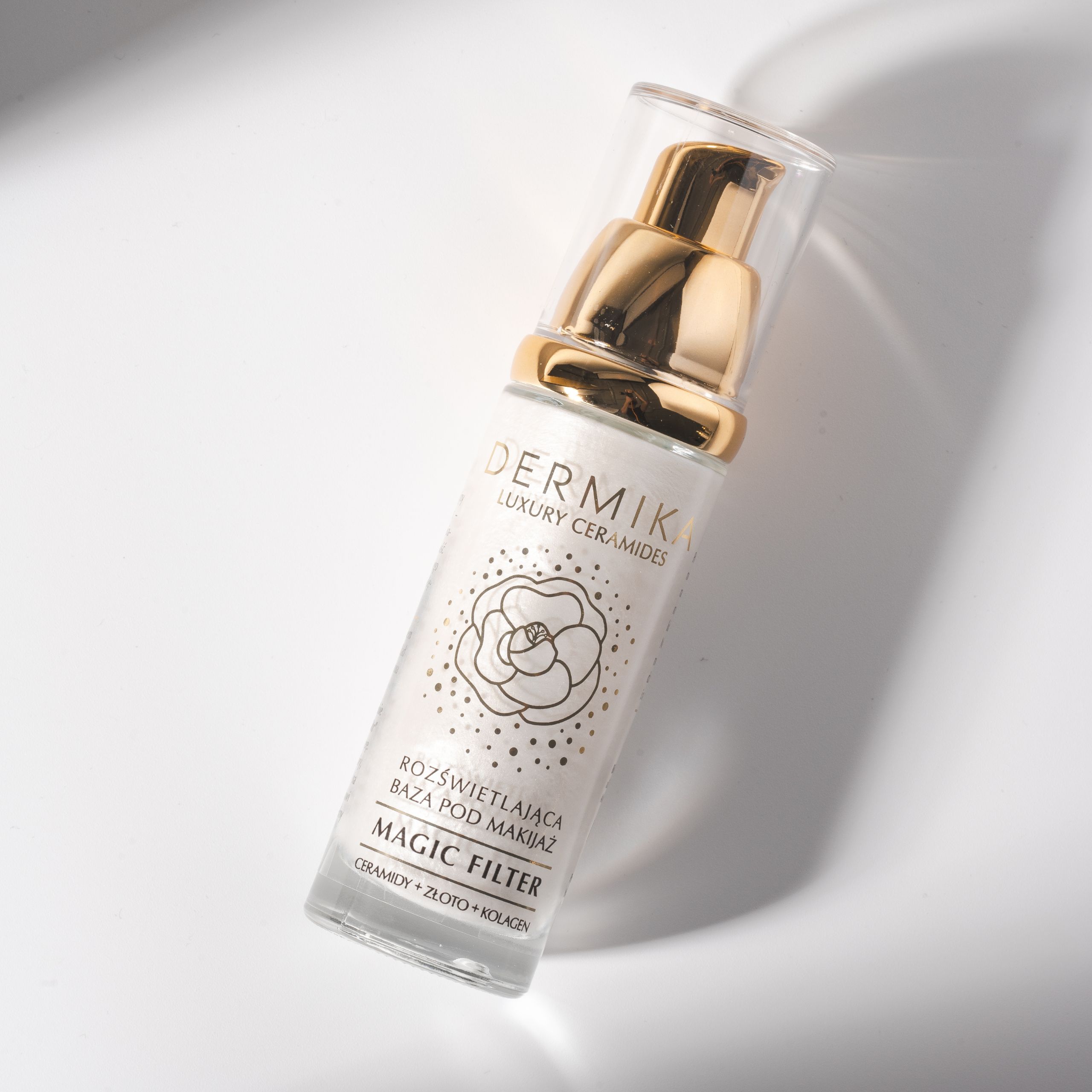 База под макияж Dermika Luxury Ceramides Magic Filter сияющая, для зрелой кожи — фото 3