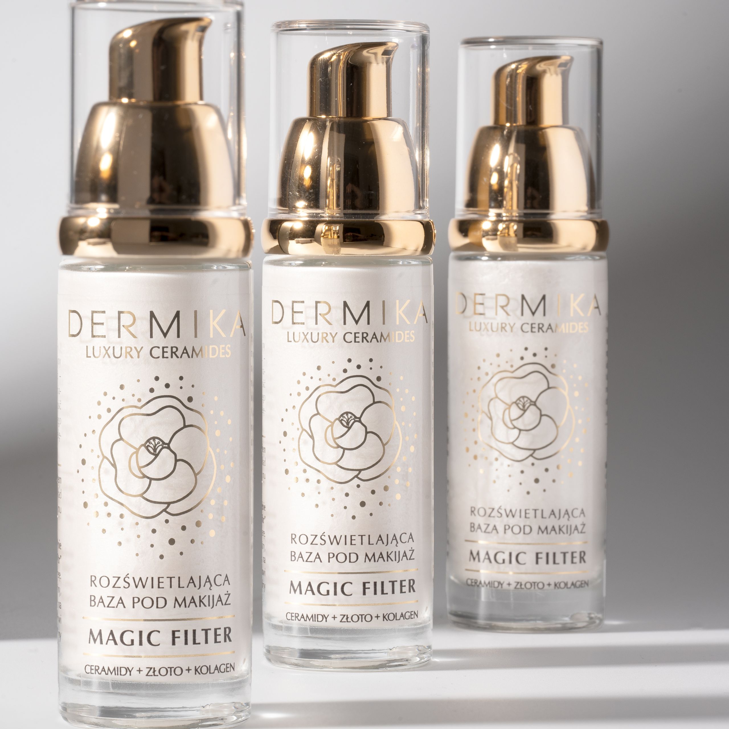 База под макияж Dermika Luxury Ceramides Magic Filter сияющая, для зрелой кожи — фото 5
