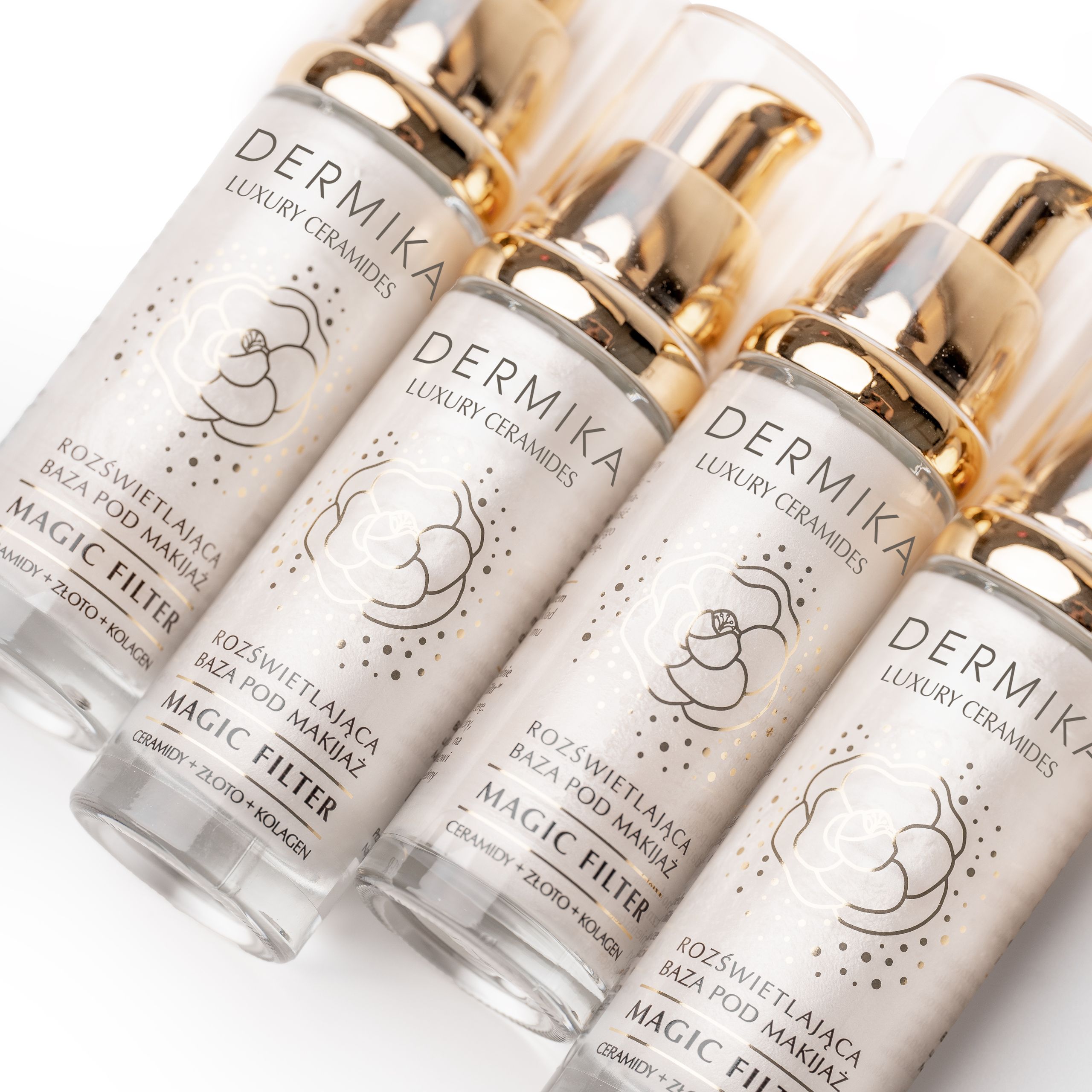База под макияж Dermika Luxury Ceramides Magic Filter сияющая, для зрелой кожи — фото 6