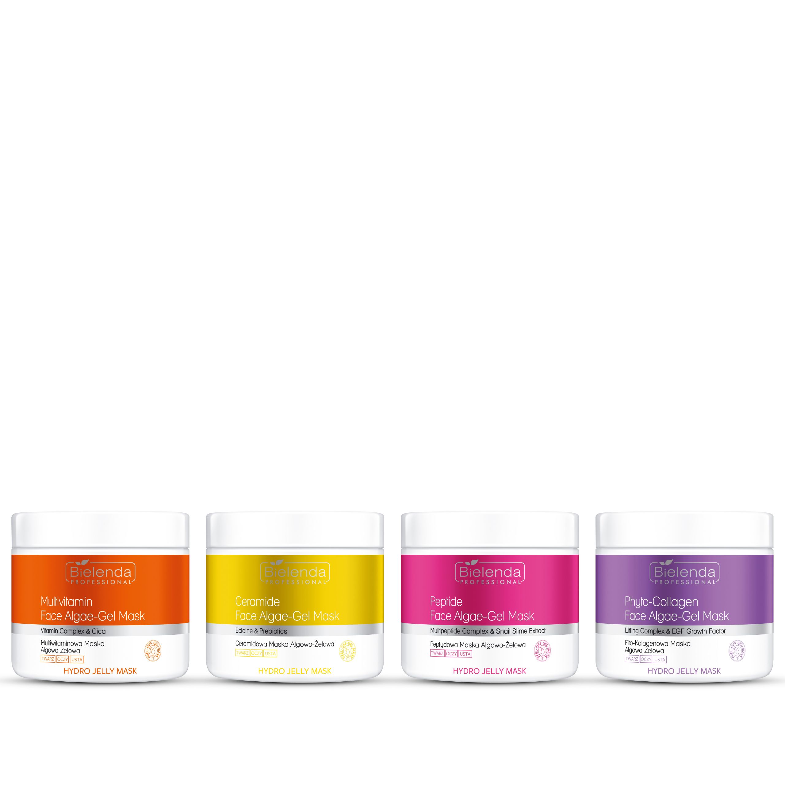Альгинатно-гелевая маска для лица Bielenda Professional Hydro Jelly Mask антивозрастная, с пептидами и муцином улитки, 190 г — фото 2