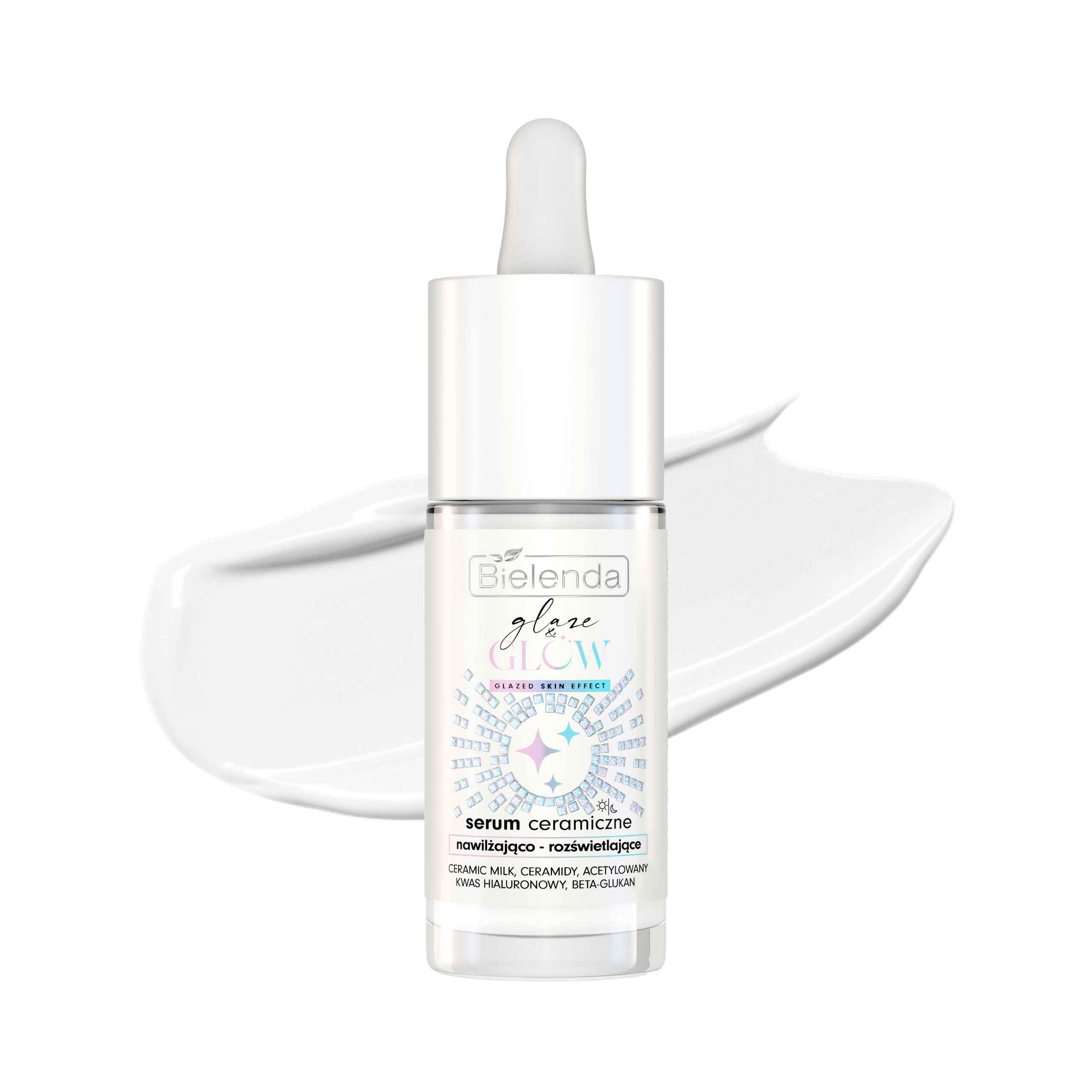 Сыворотка для лица Bielenda Glazed Skin Effect керамидная, увлажняющая и придающая сияние, для сухой кожи — фото 2